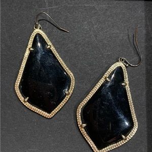 Kendra Scott Alex Gold Drop Earring in Black